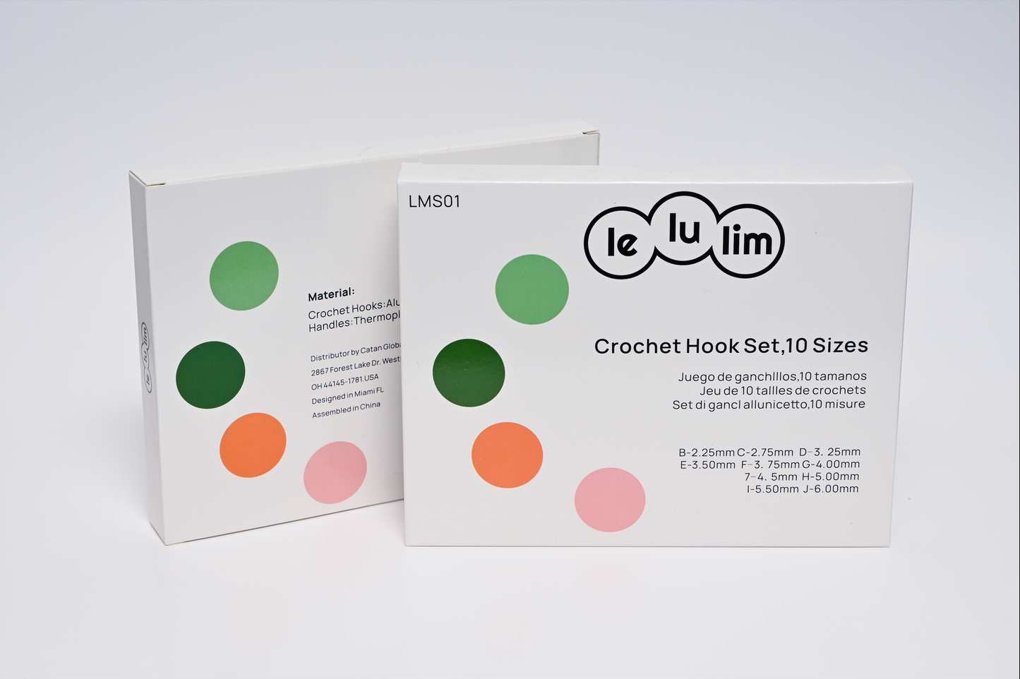 lelulim ™ Crochet Hooks, 10 Pieces.